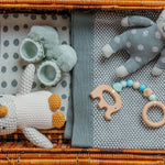 Pixie Waffle Knit Twotone Cot Blanket Sage - Pure Apotheca