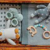 Pixie Waffle Knit Twotone Cot Blanket Sage - Pure Apotheca