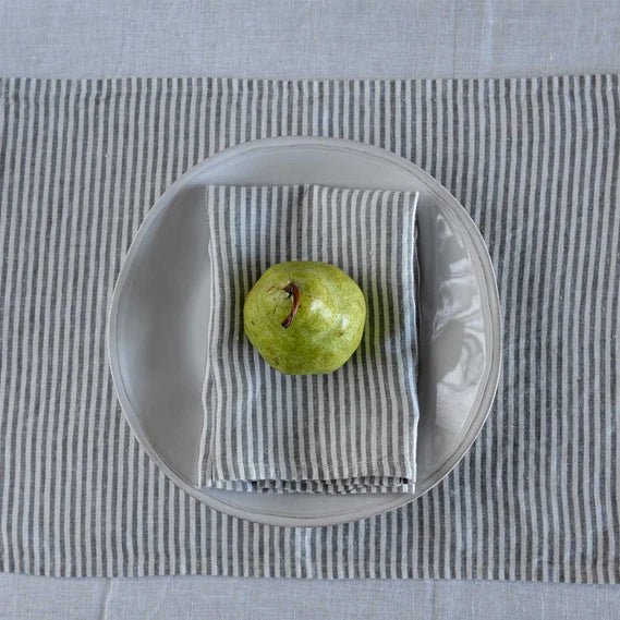 Placemat - Linen Stripe Storm - Pure Apotheca