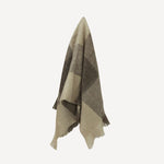 Plaid Fringe Throw Brown Beige 150x125cm - Pure Apotheca