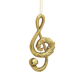 PLASTIC GOLD TREBLE CLEF ORNMNT - Pure Apotheca