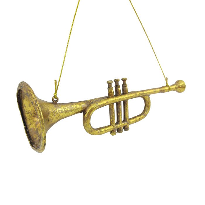 PLASTIC GOLD TRUMPET ORNAMENT - Pure Apotheca
