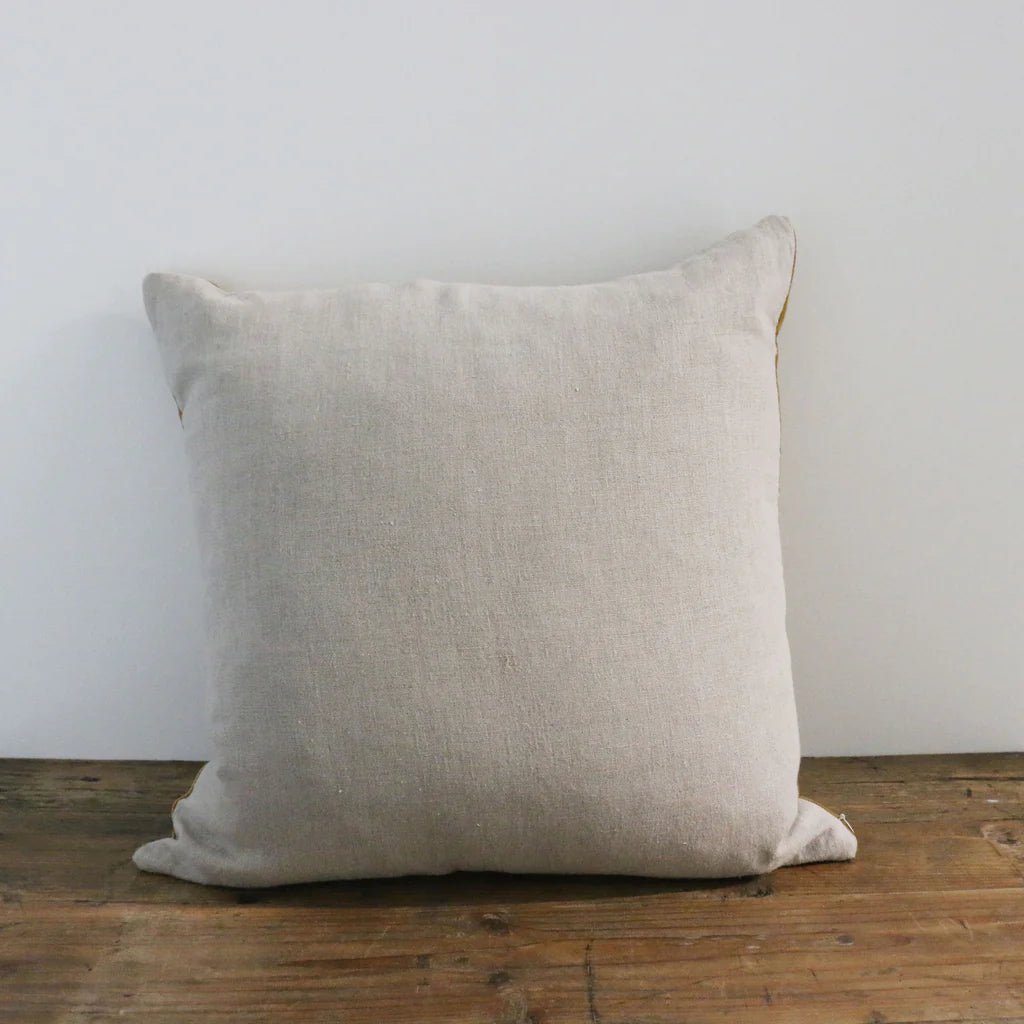 Plum Velvet Cushion Cover with Linen Back - Pure Apotheca