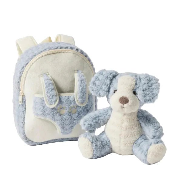 Plush Puppy Buddy Backpack Blue - Pure Apotheca
