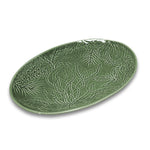 POINSETTIA GREEN ENGRAVED PLATTER - Pure Apotheca