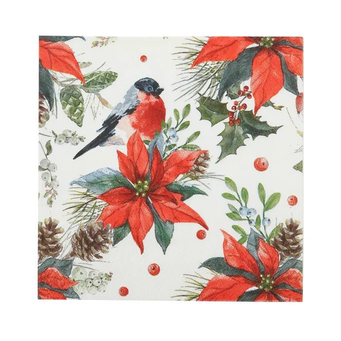Poinsettia Luncheon Napkin 20pk - Pure Apotheca