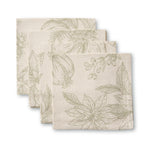 POINSETTIA OLIVE/FLAX NAPKIN SET/4 - Pure Apotheca