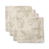 POINSETTIA OLIVE/FLAX NAPKIN SET/4 - Pure Apotheca