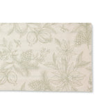POINSETTIA OLIVE/FLAX TABLE RUNNER 35X140CM - Pure Apotheca