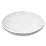 POINSETTIA WHITE ENGRAVED BOWL D28X7CM - Pure Apotheca