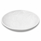 POINSETTIA WHITE ENGRAVED BOWL D28X7CM - Pure Apotheca