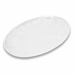 POINSETTIA WHITE ENGRAVED PLATTER 36X24X25CM - Pure Apotheca