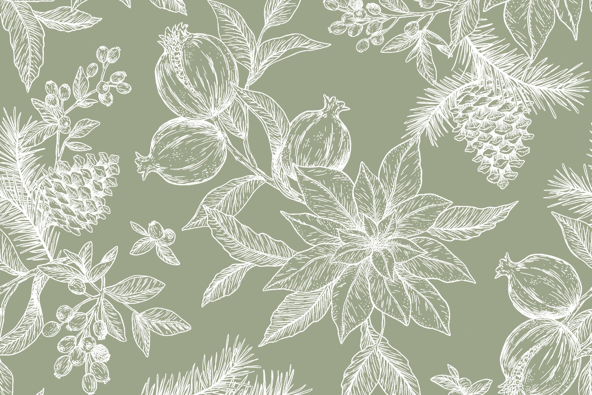 POINSETTIA WRAPPING PAPER ROLL 3M - Pure Apotheca