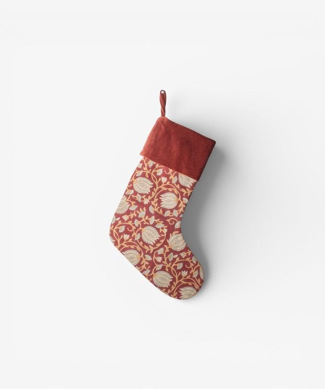 Pomegranate Floral Stocking Red - Pure Apotheca