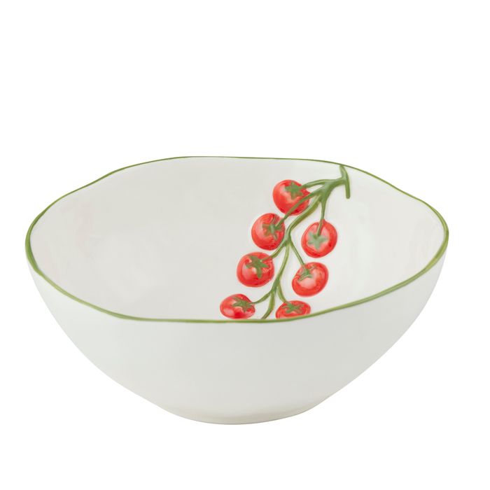 Pomodoro Ceramic Bowl 17.5x7cm Red/Green - Pure Apotheca