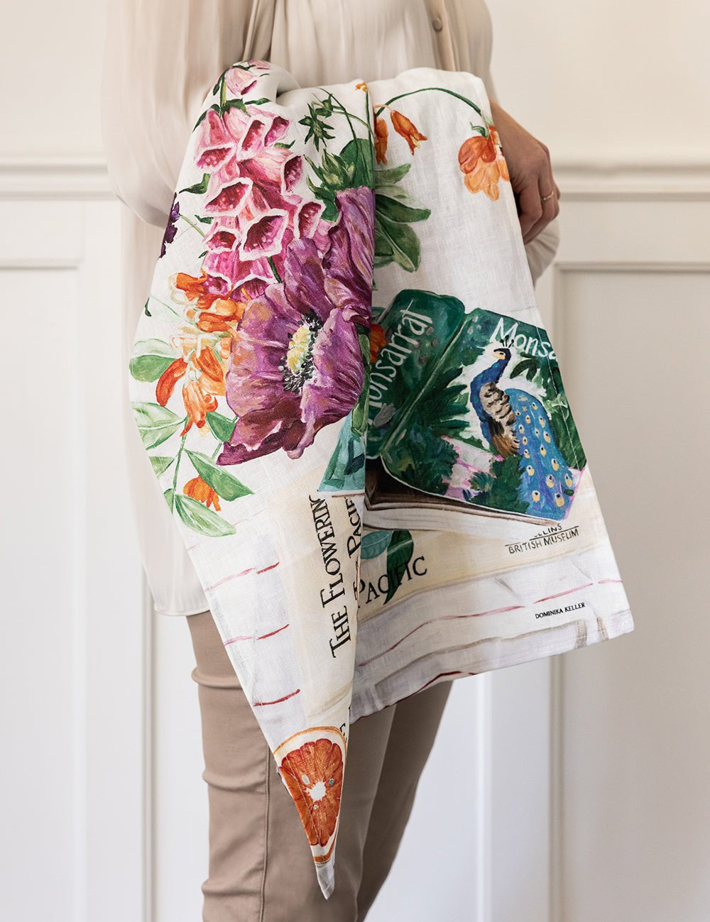 Poppies & Foxglove Linen Tea Towel - Pure Apotheca