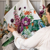 Poppies & Foxglove Linen Tea Towel - Pure Apotheca