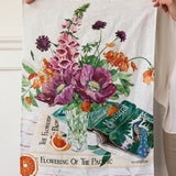 Poppies & Foxglove Linen Tea Towel - Pure Apotheca
