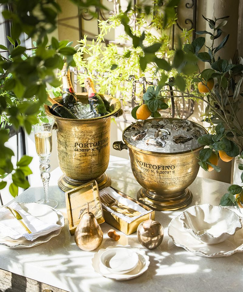 Portofino Gold Champagne Bucket Tall - Pure Apotheca