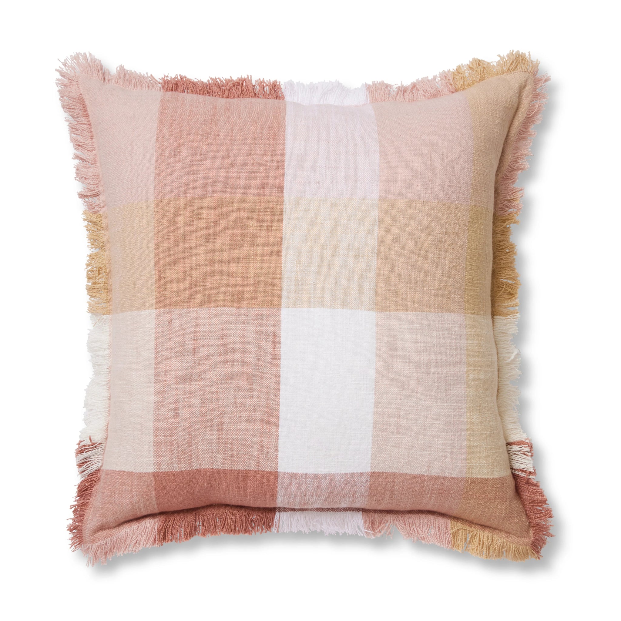 Portside Pink Check Cushion 50cm - Pure Apotheca