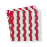KIT WAVY RED/PINK COCKTAIL PAPER NAPKIN 20PC