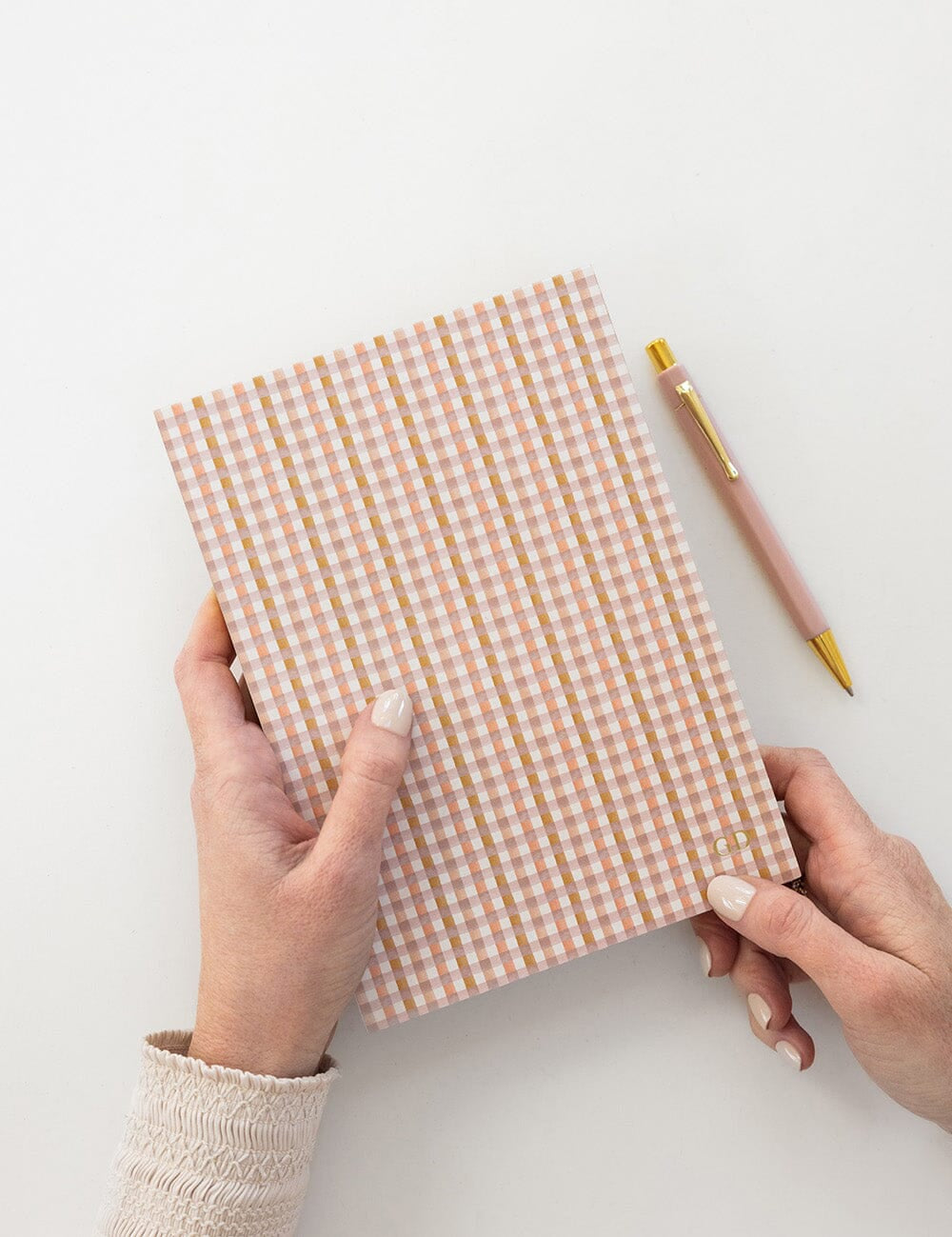 Primrose Gingham Notepad Desktop Jotter - Pure Apotheca