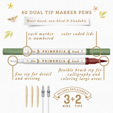 Primrosia Flora Dual Tip Markers 60pk - Pure Apotheca