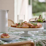 PROVENCE CAKE STAND WHITE D33.5X9.5CM - Pure Apotheca