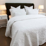 Provence Damask White King Single/Double Bedspread Set - Pure Apotheca