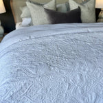 Provence Damask White King Single/Double Bedspread Set - Pure Apotheca