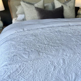 Provence Damask White King Single/Double Bedspread Set - Pure Apotheca