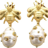 Queen Bee Pearl Stud Earrings - Pure Apotheca