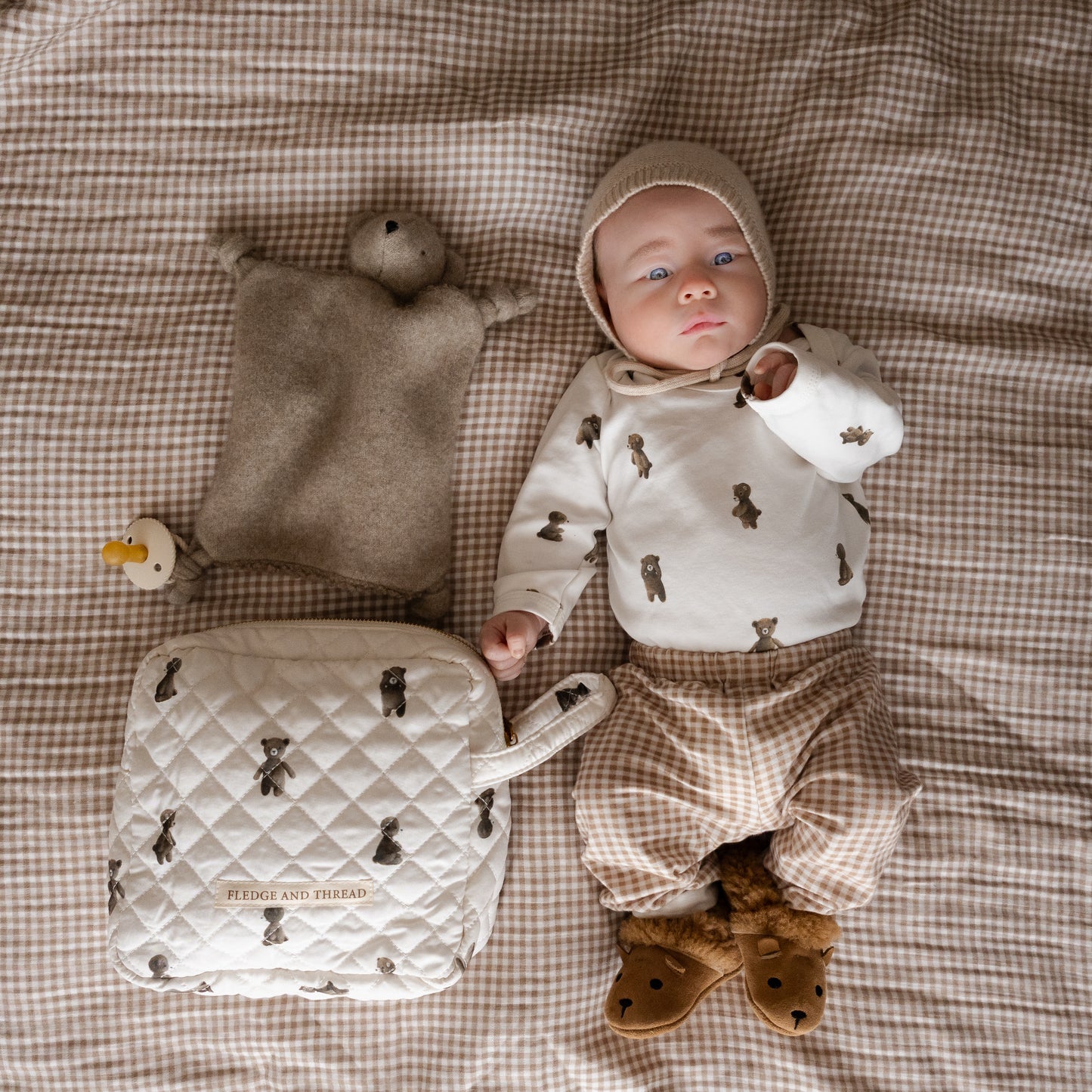 Quilted Change Bag Teddy Bear - Pure Apotheca