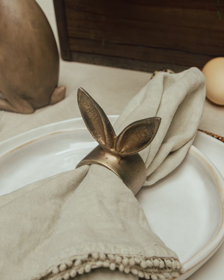 Rabbit Ears Napkin Ring Antique Brass - Pure Apotheca