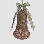 Rattan Bell Ornament Chocolate Brown - Pure Apotheca