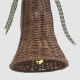 Rattan Bell Ornament Chocolate Brown - Pure Apotheca