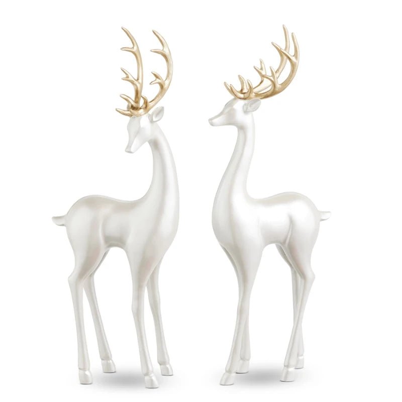 RAZ 16.25" Pearl Deer Christmas Figurine - Pure Apotheca