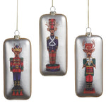 RAZ 5.5" Deer Nutcracker Rectangle Glass Christmas Ornament 3/ASSTD - Pure Apotheca