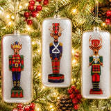 RAZ 5.5" Deer Nutcracker Rectangle Glass Christmas Ornament 3/ASSTD - Pure Apotheca