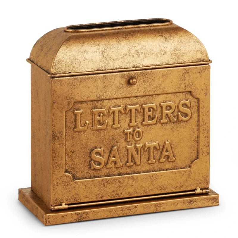 RAZ 9.5" Gold Metal Letters to Santa Mailbox - Pure Apotheca