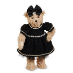 RAZ Bows & Baubles Black Ms. Bear In Bows And Tweed 40.6cm/16" - Pure Apotheca