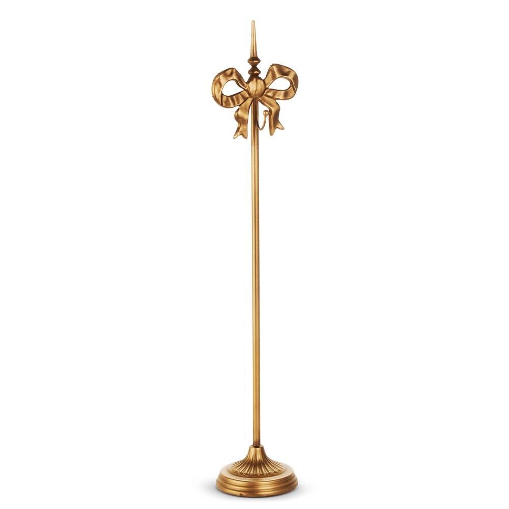 RAZ Bows & Baubles Gold Bow Stocking/Wreath Stand 69.8cm/27.5" - Pure Apotheca