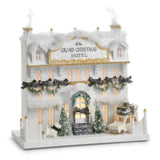 Raz Bows & Baubles Lighted Paper Christmas Hotel 13" - Pure Apotheca