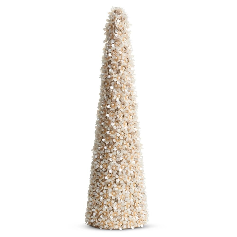 RAZ Bows & Baubles Pearl Floral Tree 38cm/15" - Pure Apotheca
