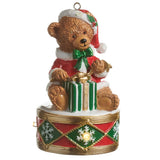 RAZ Holiday Spectacular Lighted Teddy Bear on Drum Hanging Ornament 4.5" - Pure Apotheca