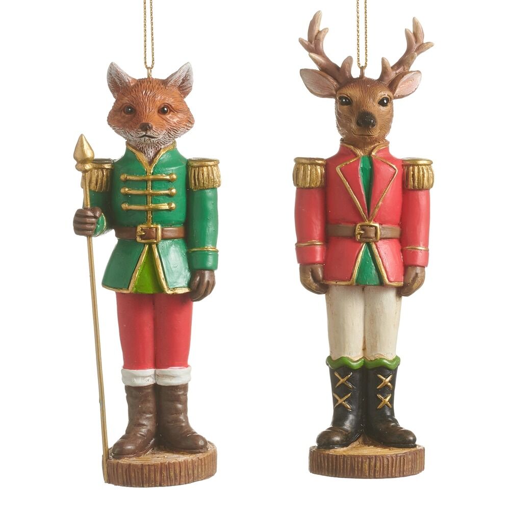 RAZ Home For The Holidays Fox & Deer Hanging Ornament 13.9cm/5.5" - Pure Apotheca