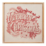 RAZ Merry Christmas Vintage Red Wall Art 18" - Pure Apotheca
