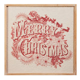 RAZ Merry Christmas Vintage Red Wall Art 18" - Pure Apotheca