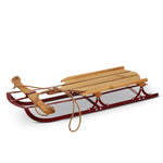 RAZ Red Wood Distressed Christmas Santa Sled 24"/60cm - Pure Apotheca