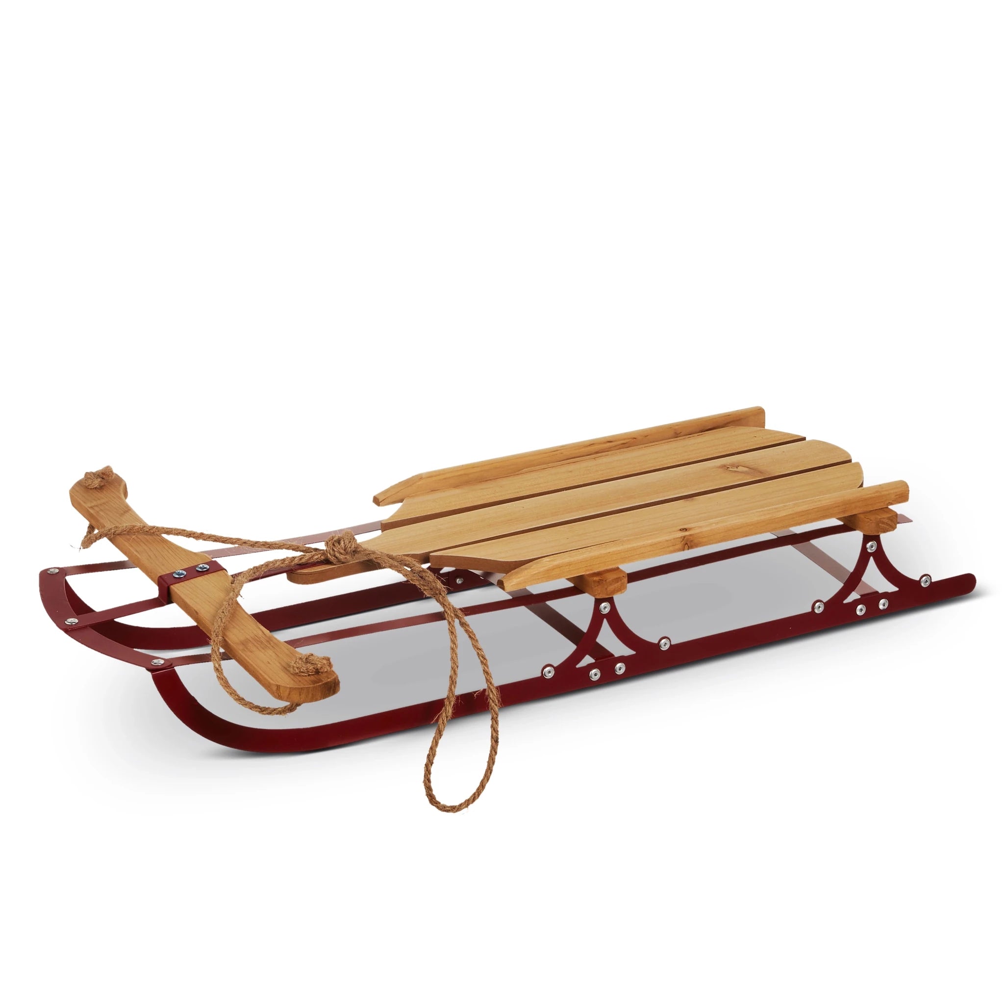 RAZ Red Wood Distressed Christmas Santa Sled 24"/60cm - Pure Apotheca
